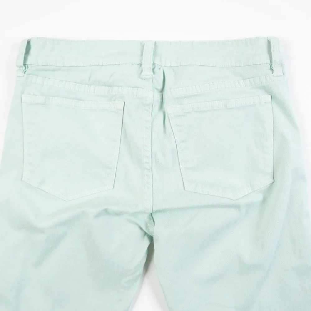 J. CREW Toothpick mint green ankle jeans size 28